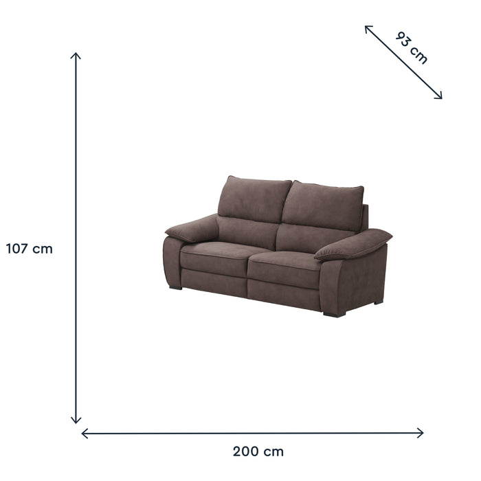 Sofá George Castanho 200cm-Kasa-Home Story