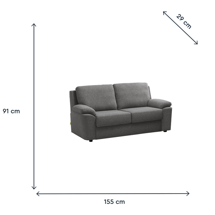 Sofá Mistik Cinza 155cm-Kasa-Home Story