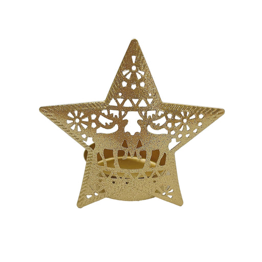 Suporte Tealight Estrela Dourada-Kasa-Home Story