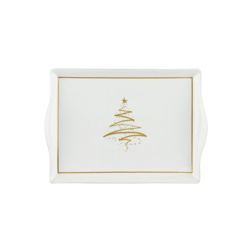 Travessa Retangular 40X28Cm Tree Dourado-Kasa-Home Story