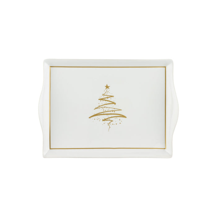 Travessa Retangular 40X28Cm Tree Dourado-Kasa-Home Story