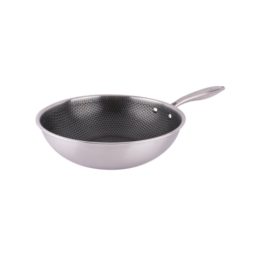 Wok Antiaderente Aço Inoxidável 28cm Multilayer-Home Story