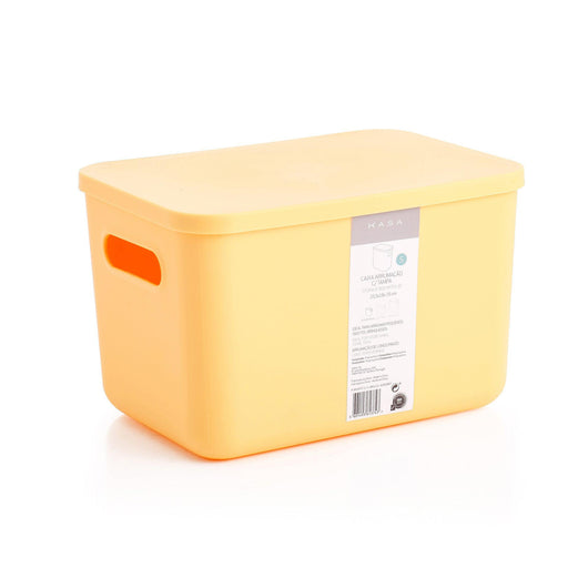 Caixa Arrumação Plástico 7,3L Amarelo Kasa