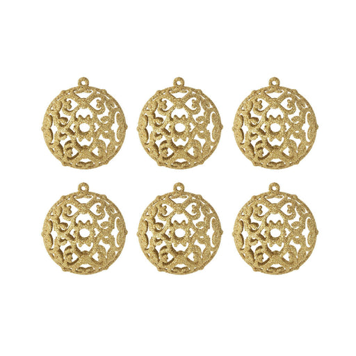 Conjunto 6 Bolas Ornamentais Douradas Kasa